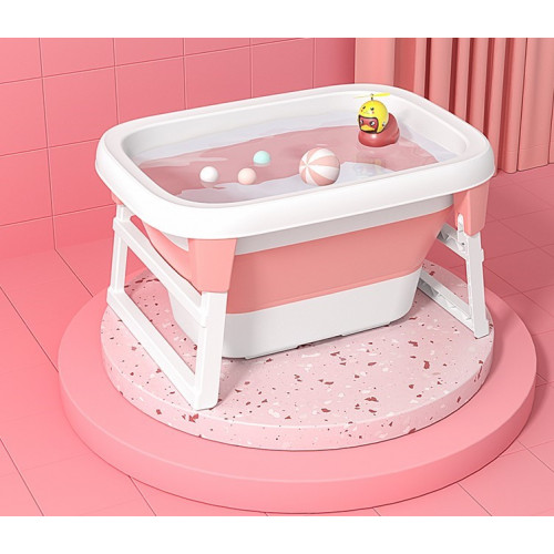 Детская розовая глубокая ванночка