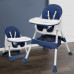 Детский обеденный стул с мягким съемным чехлом синего цвета