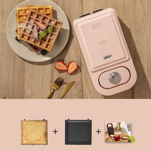 Кухонный бытовой инструмент тостерная электрическая машина розового цвета