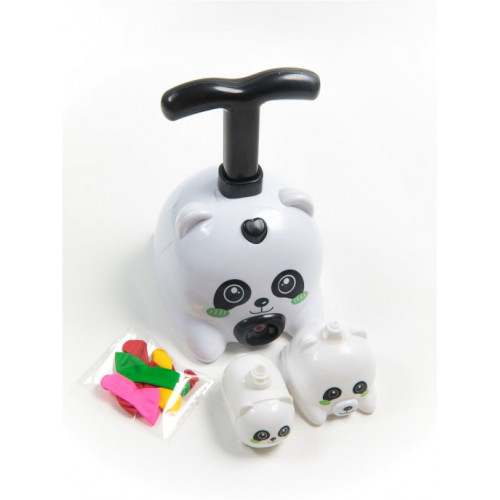 Şar ilə sürülən oyuncaq maşın və panda formalı nasos