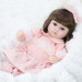 Мягконабивная кукла в нежно розовом платье