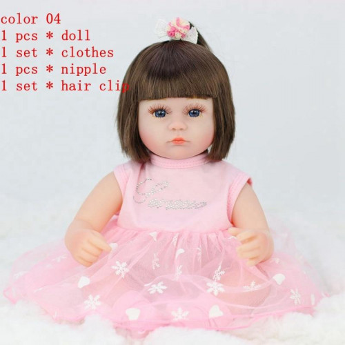 Мягконабивная кукла в розовом платье со звездочками