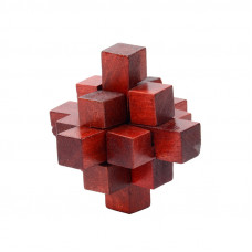 Деревянная красная кубообразная головоломка