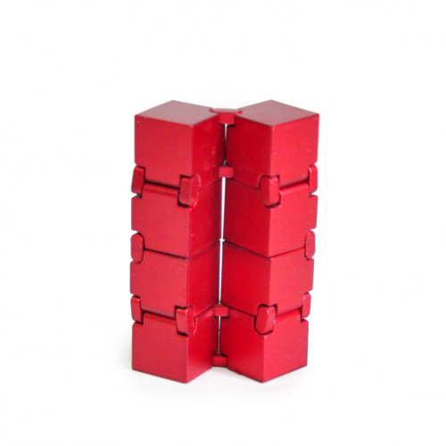 Красная игрушка-антистресс "бесконечный куб"