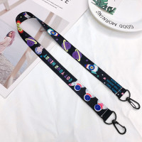Qara rəngli asma boyun kəməri / lanyard