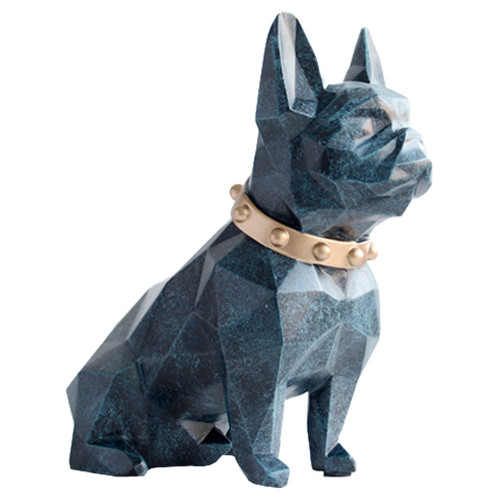 Синяя копилка для мелочи в форме пса