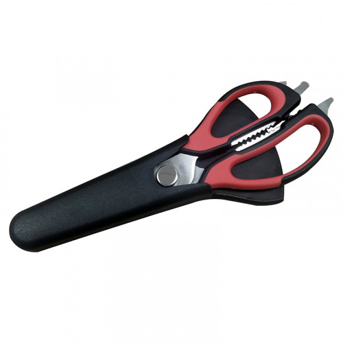 Kухонные ножницы 7 в 1 из нержавеющей стали в черно-красном цвете