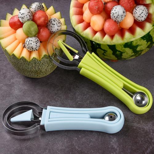 Нож для декоративной резки овощей и фруктов салатового цвета