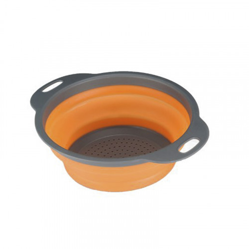 Круглый оранжевый силиконовый складной кухонные инструменты - дуршлаг