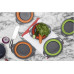 Круглый оранжевый силиконовый складной кухонные инструменты - дуршлаг