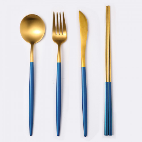 Кухонный набор из 4 предметов синего цвета