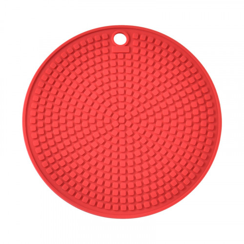 Силиконовая красная подставка - подкладка для стола