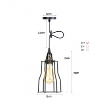 21/15 sm-lik loft üslubunda çilçıraq 21/15 sm-lik loft üslubunda çilçıraq