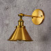 Loft üslubunda qızılı rəngli metaldan divar lampası bra