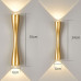 Золотистый настенный светильник с двухсторонним светом на 24 см