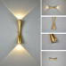 Золотистый настенный светильник с двухсторонним светом на 24 см