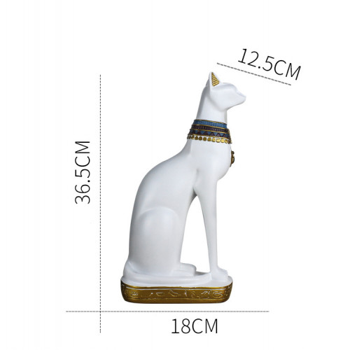 Керамическая белая статуэтка в форме кота