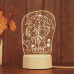 Sevgili cütlük şəkilli masaüstü ağ işıqlı akril lampa