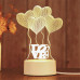 Настольный акриловый светильник с белым светом в форме воздушного шара любви