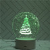 Настольный акриловый светильник с RGB светом в форме новогодней елки