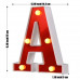 Красная светодиодная буква A