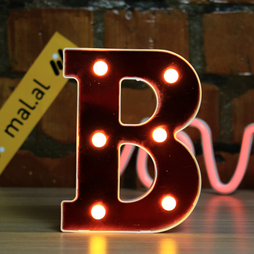 Красная светодиодная буква B