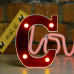 Красная светодиодная буква C