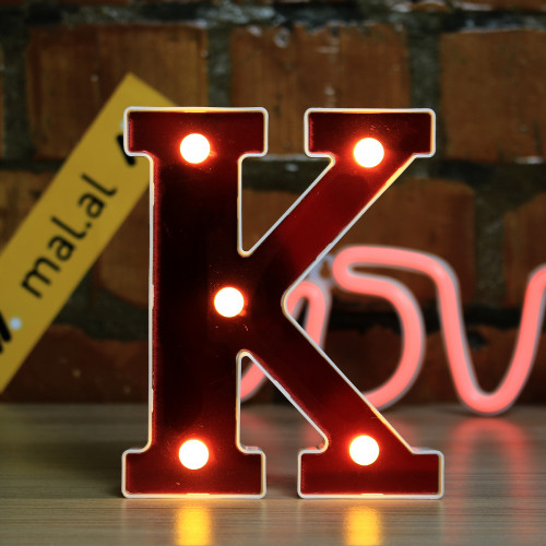 Красная светодиодная буква K
