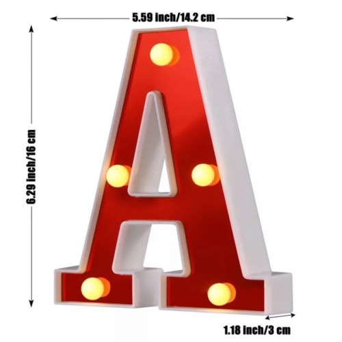 Красная светодиодная буква R