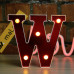 Красная светодиодная буква W