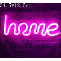 HOME yazılı dekorativ neon işıqlı divar lövhəsi HOME yazılı dekorativ neon işıqlı divar lövhəsi