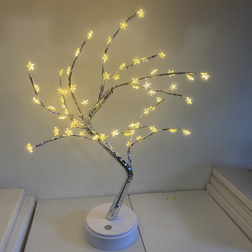 Ulduzlu ağac formalı masaüstü lampa