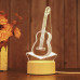 Настольный акриловый светильник с белым светом в форме гитары