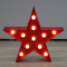 Настольный светильник в форме пятиконечной звезды красного цвета