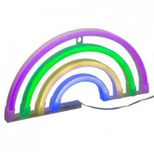Настенный неоновый светильник в форме радуге в 4-ех цветах