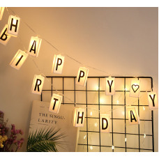 Светодиодная подвесная надпись Happy Birthday