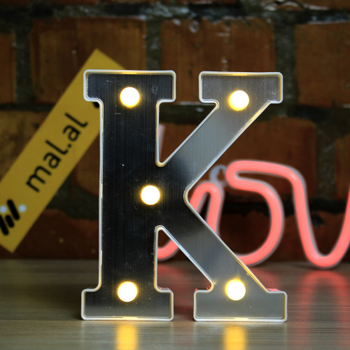 Зеркальная светодиодная буква K