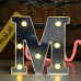 Зеркальная светодиодная буква M