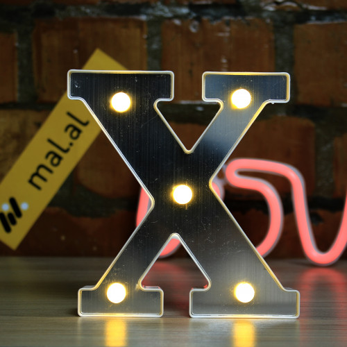 Зеркальная светодиодная буква X