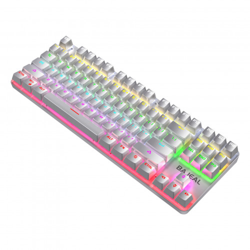 Проводная механическая клавиатура Bajeal K200 с RGB подсветкой белого цвета