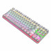 Ağ rəngli Bajeal K200 RGB arxa işıqlandırmalı naqilli mexaniki klaviatura