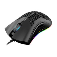 Проводная мышь с RGB подсветкой черного цвета Проводная мышь с RGB подсветкой черного цвета