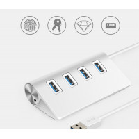 Компьютерный белый расширитель USB HUB 3.0 на 4 портов