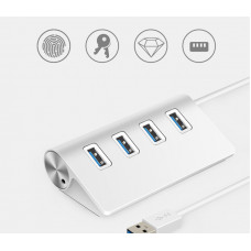 Компьютерный белый расширитель USB HUB 3.0 на 4 портов Компьютерный белый расширитель USB HUB 3.0 на 4 портов