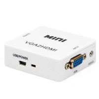 Переходник -  конвертер с VGA на HDMI белого цвета