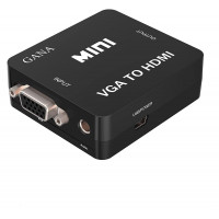Переходник -  конвертер с VGA на HDMI черного цвета