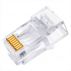 Позолоченный сетевой разъем RJ45 CAT6 100 штук Позолоченный сетевой разъем RJ45 CAT6 100 штук
