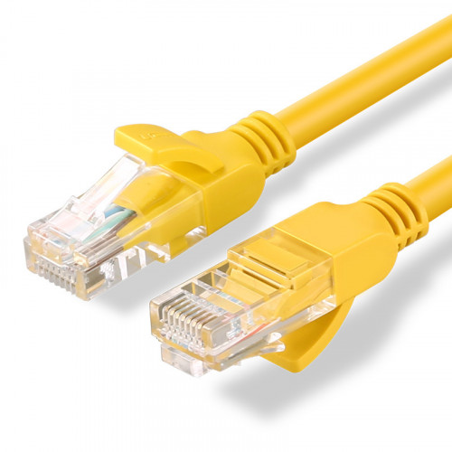 Sarı rəngli Ethernet 10 metrlik LAN şəbəkə kabeli