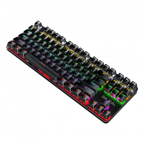 Qara rəngli Bajeal K200 RGB arxa işıqlandırmalı Bajeal K200 naqilli mexaniki klaviatura