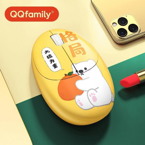 Беспроводная мультяшная мышь QQFamily QM710 ( желтая )